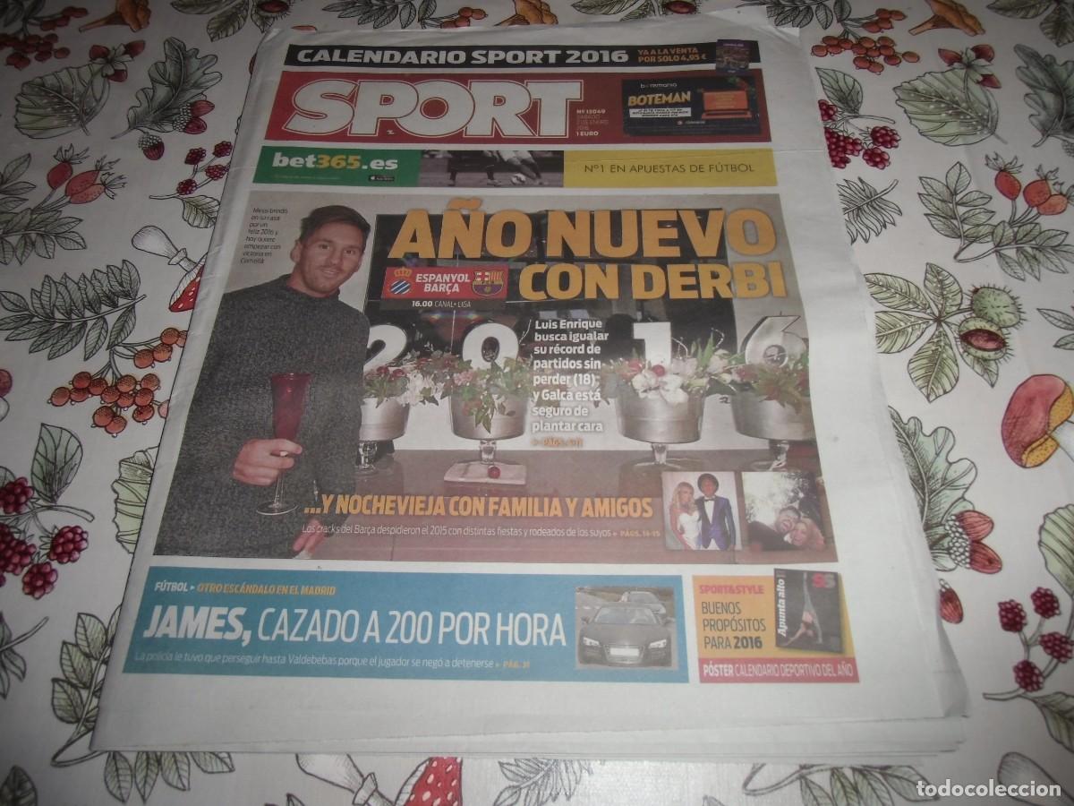 Coleccionismo deportivo: Peri&oacute;dico SPORT n&ordm; 13.049, 2-1-2016. Ver fotos adicionales