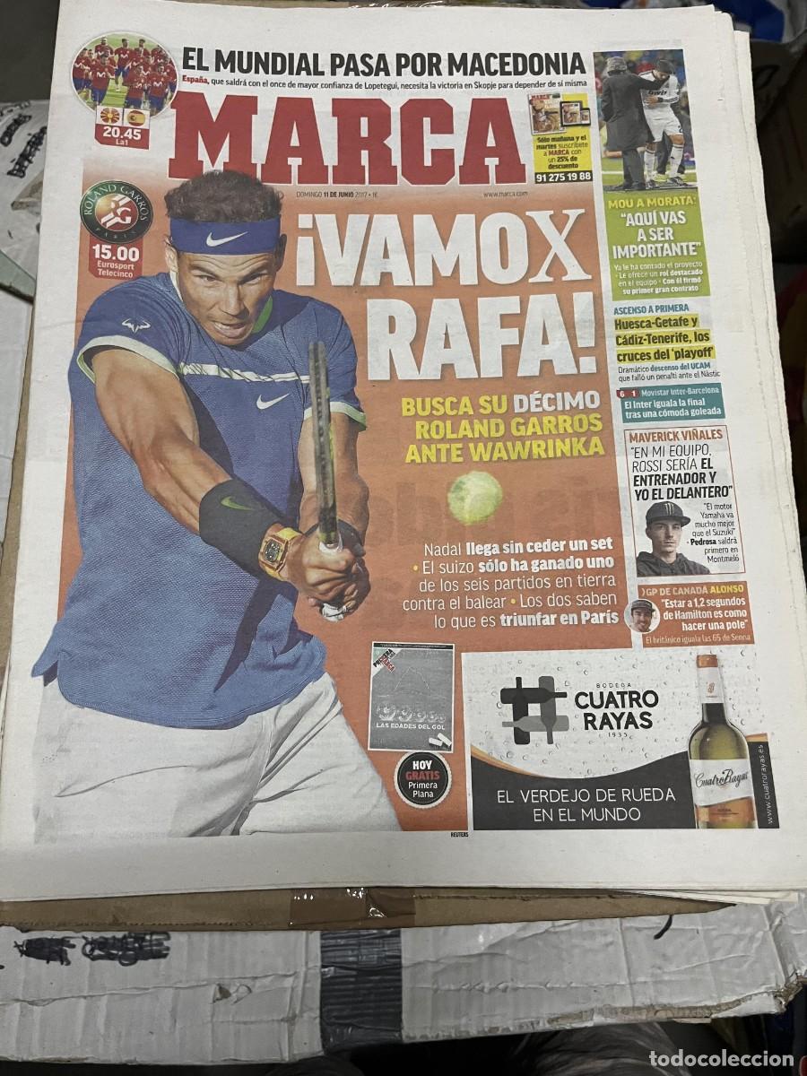 Coleccionismo deportivo: MARCA (11-6-2017) FINAL ROLAND GARROS RAFAEL NADAL WAWRINKA HOY MACEDONIA ESPA&Ntilde;A