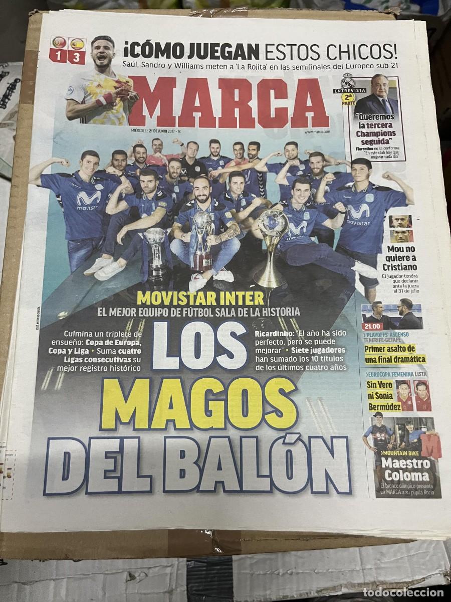 Coleccionismo deportivo: MARCA (21-6-2017) PORTUGAL 1-3 ESPA&Ntilde;A SELECCION ESPA&Ntilde;OLA EUROPEO SUB-21 ENTREVISTA FLORENTINO PEREZ