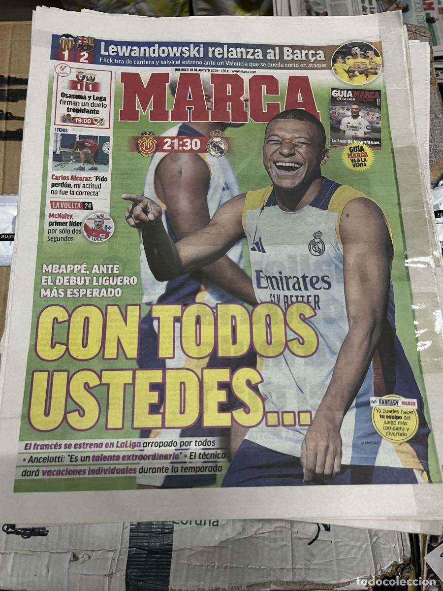 Coleccionismo deportivo: MARCA (18-8-2024) MBAPPE DEBUT LIGA MALLORCA REAL MADRID OSASUNA 1-1 LEGANES