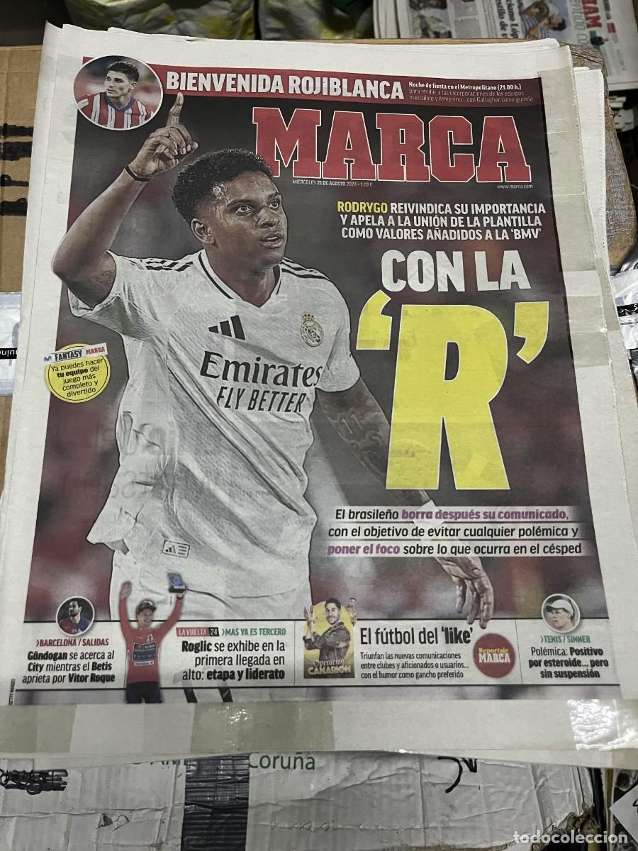 Coleccionismo deportivo: MARCA (21-8-2024) BIENVENIDA ROJIBLANCA JULIAN ALVAREZ ATLETICO MADRID RODRYGO REAL MADRID