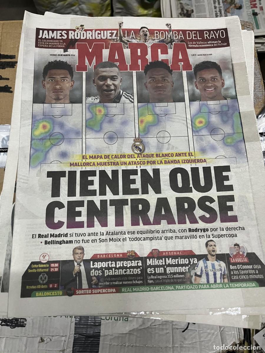 Colecionismo desportivo: MARCA (23-8-2024) JAMES RODRIGUEZ FICHAJE RAYO MBAPPE REAL MADRID VINICIUS RODRYGO