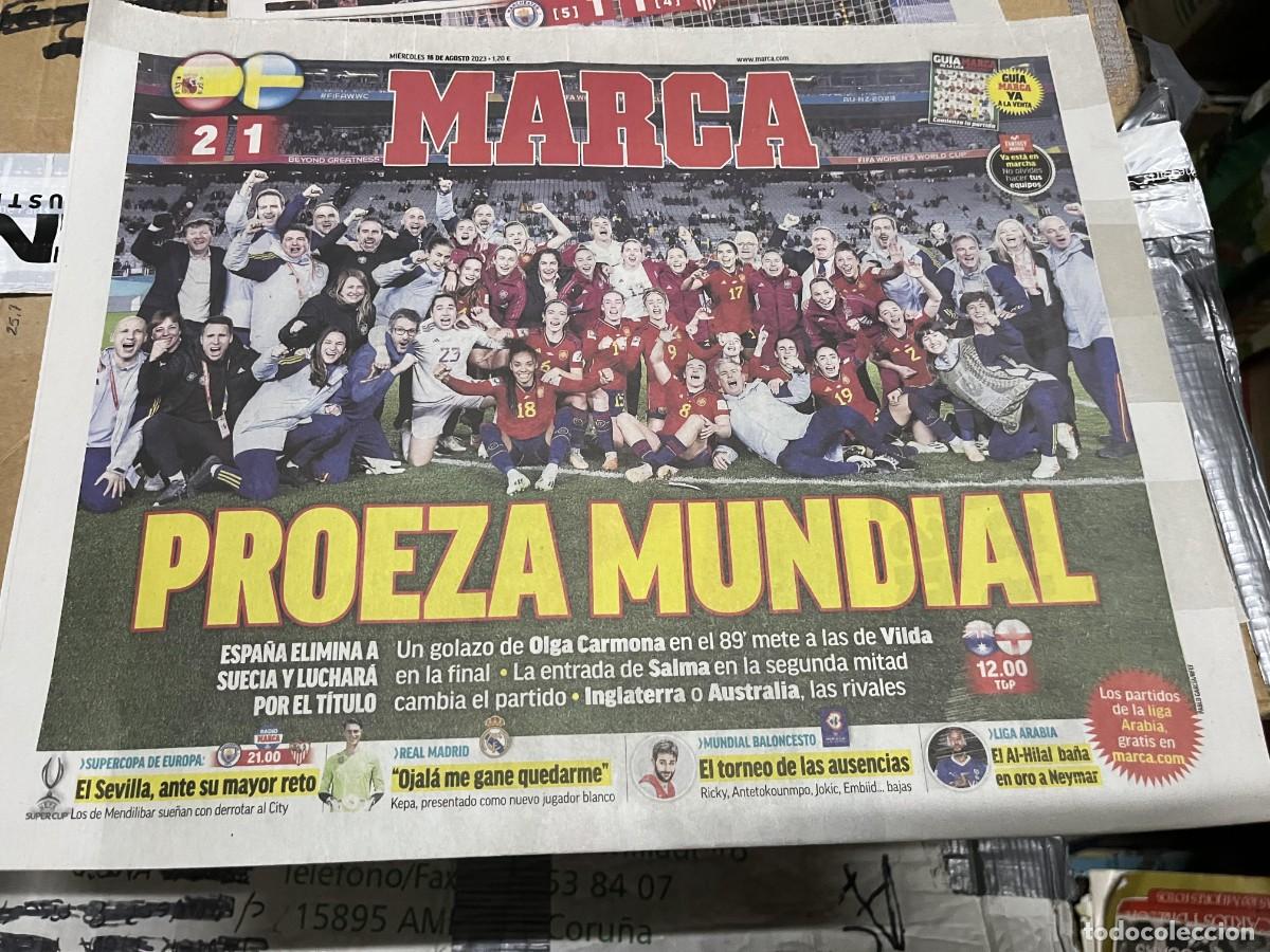 Coleccionismo deportivo: MARCA (16-8-2023) MUNDIAL FUTBOL FEMENINO ESPA&Ntilde;A 2-1 SUECIA INGLATERRA AUSTRALIA FINAL