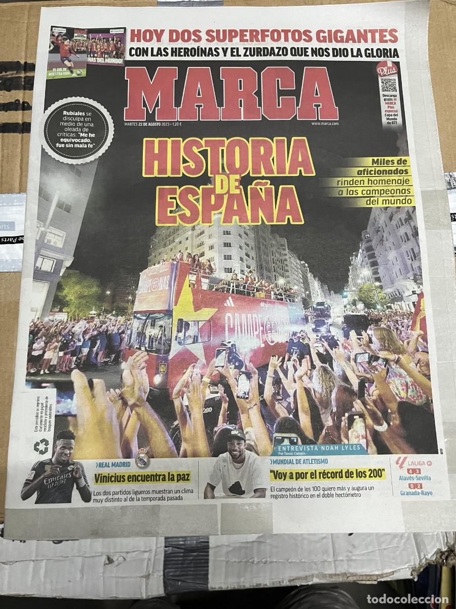 Coleccionismo deportivo: MARCA (22-8-2023) CELEBRACION CAMPEON FINAL MUNDIAL FEMENINO FUTBOL ESPA&Ntilde;A INGLATERRA
