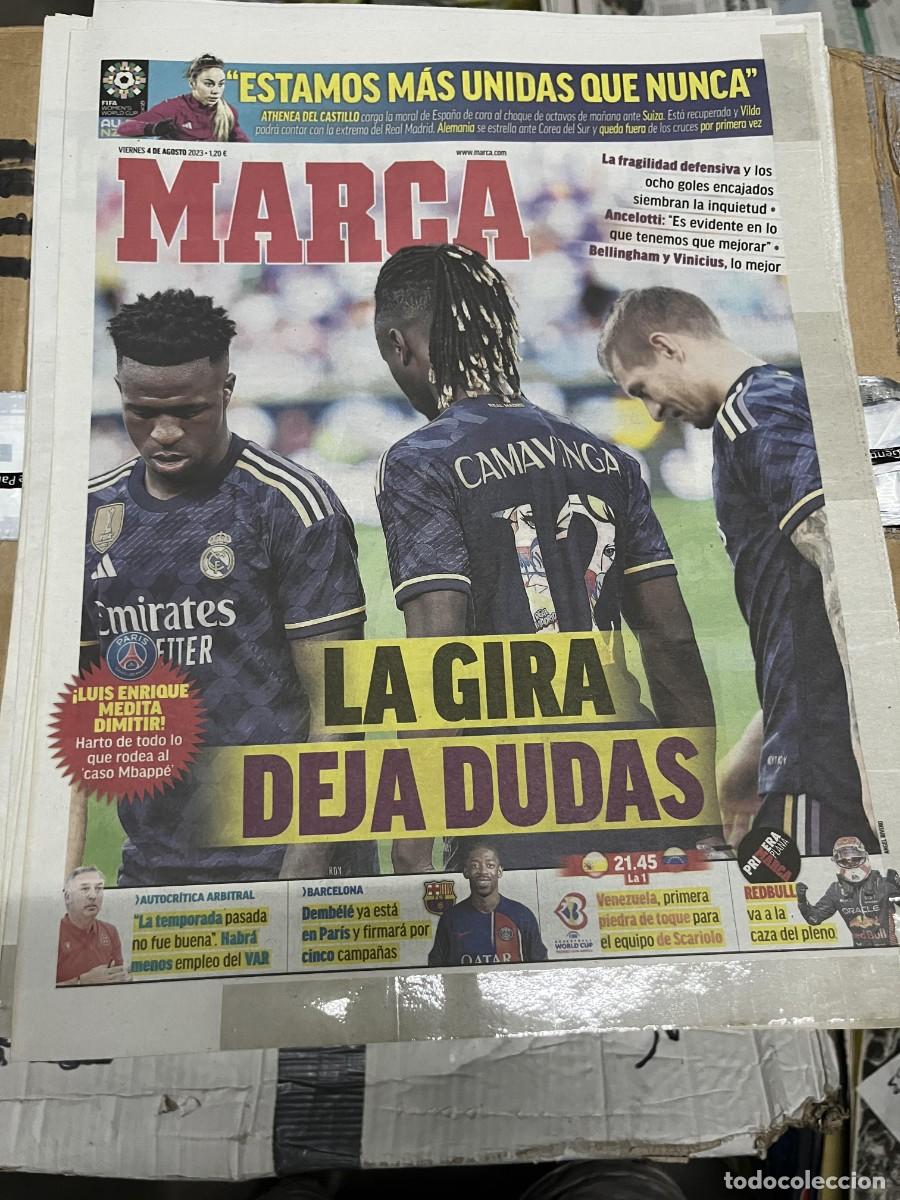 Coleccionismo deportivo: MARCA (4-8-2023) ATHENEA DEL CASTILLO ESPA&Ntilde;A FEMENINO PSG LUIS ENRIQUE DEMBELE FICHAJE