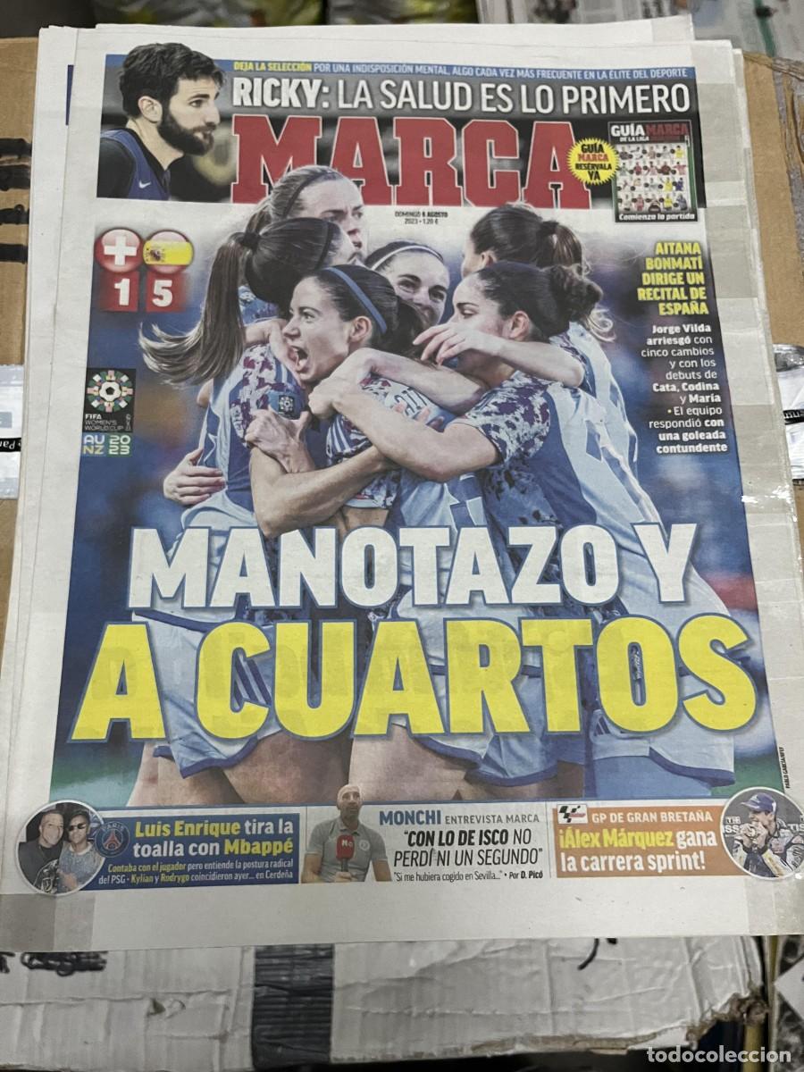 Coleccionismo deportivo: MARCA (6-8-2023) FUTBOL FEMENINO AITANA BONMATI SUIZA 1-5 ESPA&Ntilde;A RICKY RUBIO