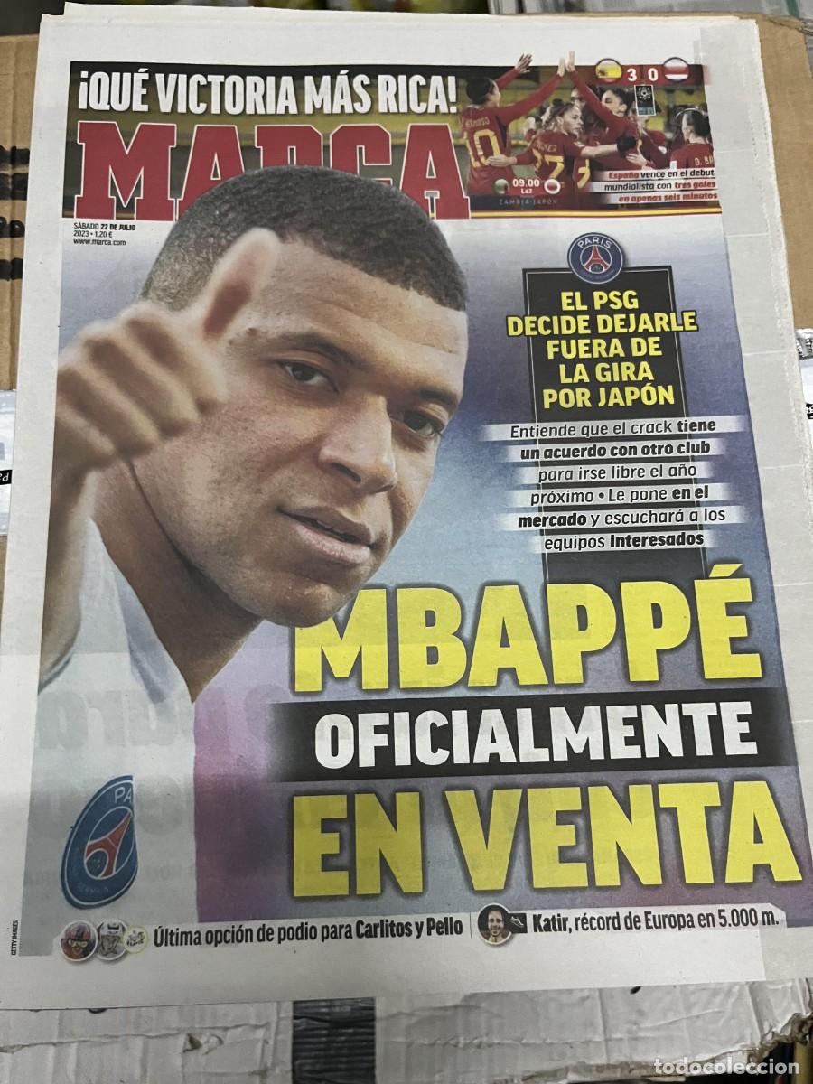 Coleccionismo deportivo: MARCA (22-7-2023) POSIBLE FICHAJE MBAPPE REAL MADRID PSG ESPA&Ntilde;A FEMEINO 3-0 COSTA RICA