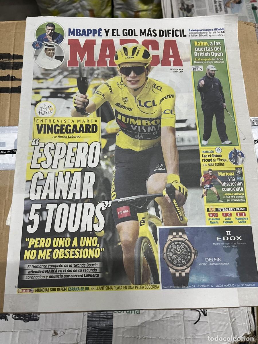 Coleccionismo deportivo: MARCA (24-7-2023) ENTREVISTA VINGEGAARD CICLISMO MBAPPE REAL MADRID PSG JON RAHM GOLF