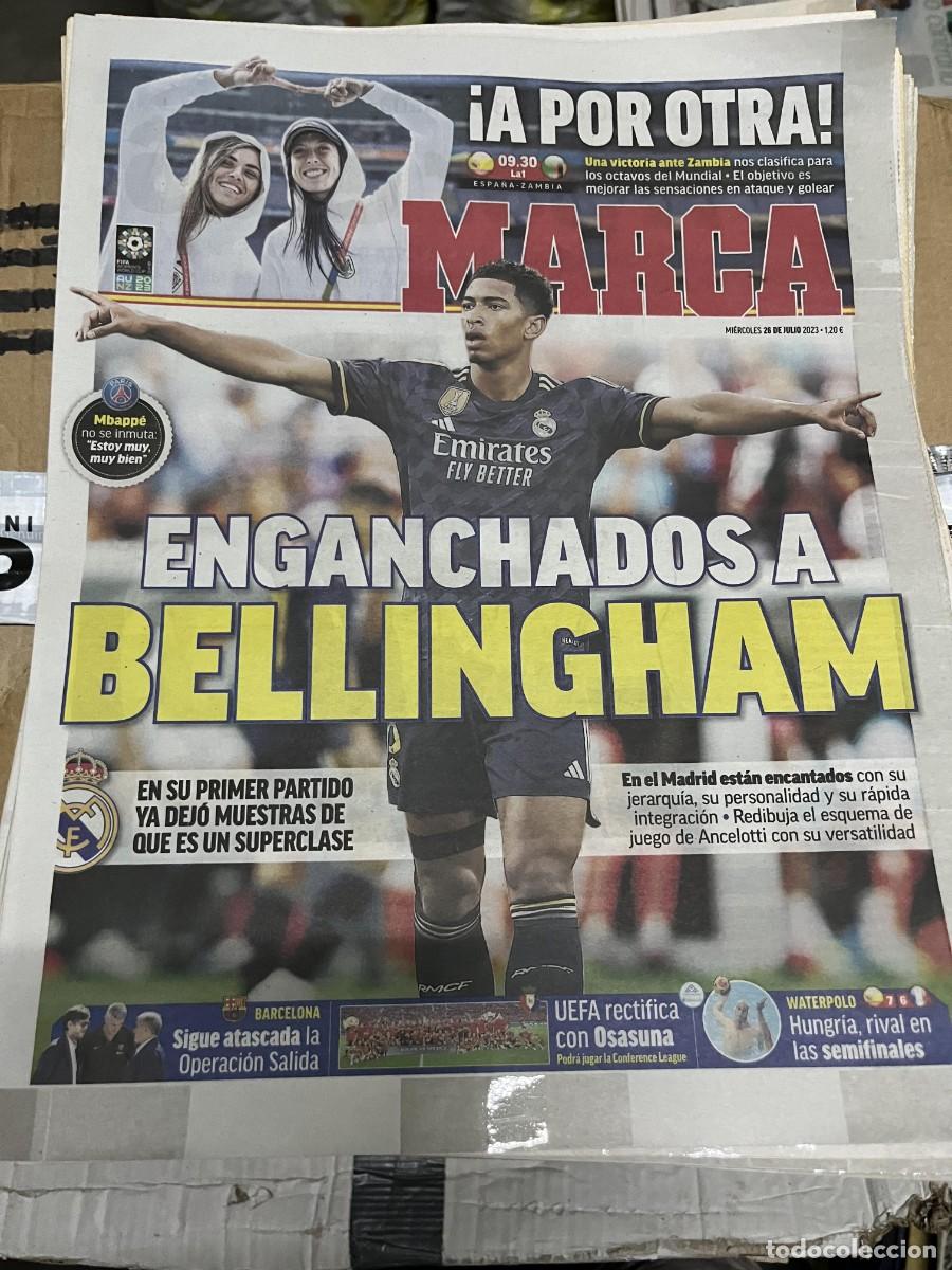 Coleccionismo deportivo: MARCA (26-7-2023) BELLINGHAM REAL MADRID ESPA&Ntilde;A ZAMBIA MBAPPE WATERPOLO ESPA&Ntilde;A