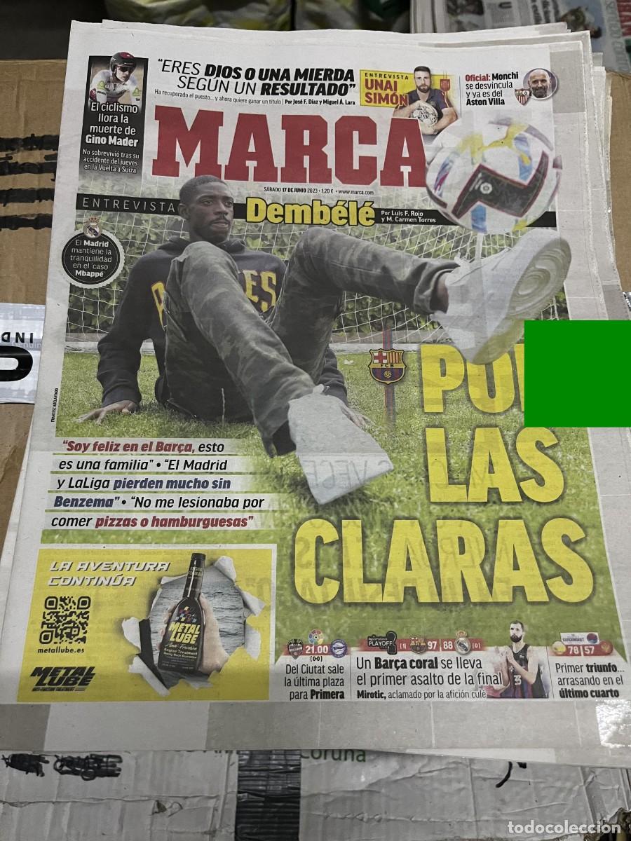 Coleccionismo deportivo: MARCA (17-6-2023) ENTREVISTA DEMBELE PSG BARCELONA GINO MADER UNAI SIMON MONCHI