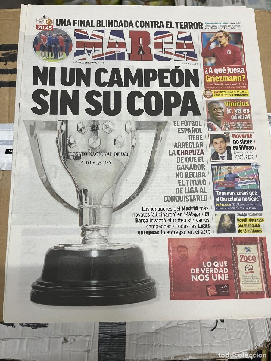 Collezionismo sportivo: MARCA (24-5-2017) HOY FINAL EUROPA LEAGUE AJAX MANCHESTER UNITED GRIEZMANN VINICIUS VALVERDE