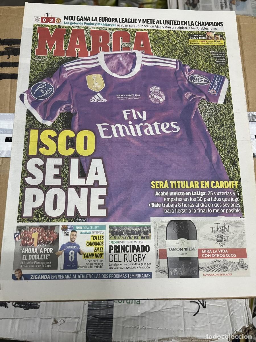 Coleccionismo deportivo: MARCA (25-5-2017) FINAL EUROPA LEAGUE AJAX 0-2 MANCHESTER UNITED CAMPEON ISCO REAL MADRID