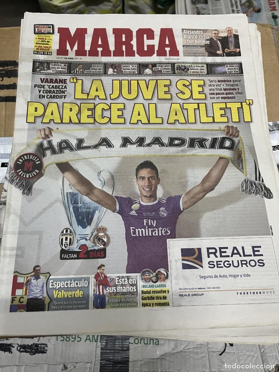 Coleccionismo deportivo: MARCA (1-6-2017) FINAL CHAMPIONS JUVENTUS REAL MADRID VARANE