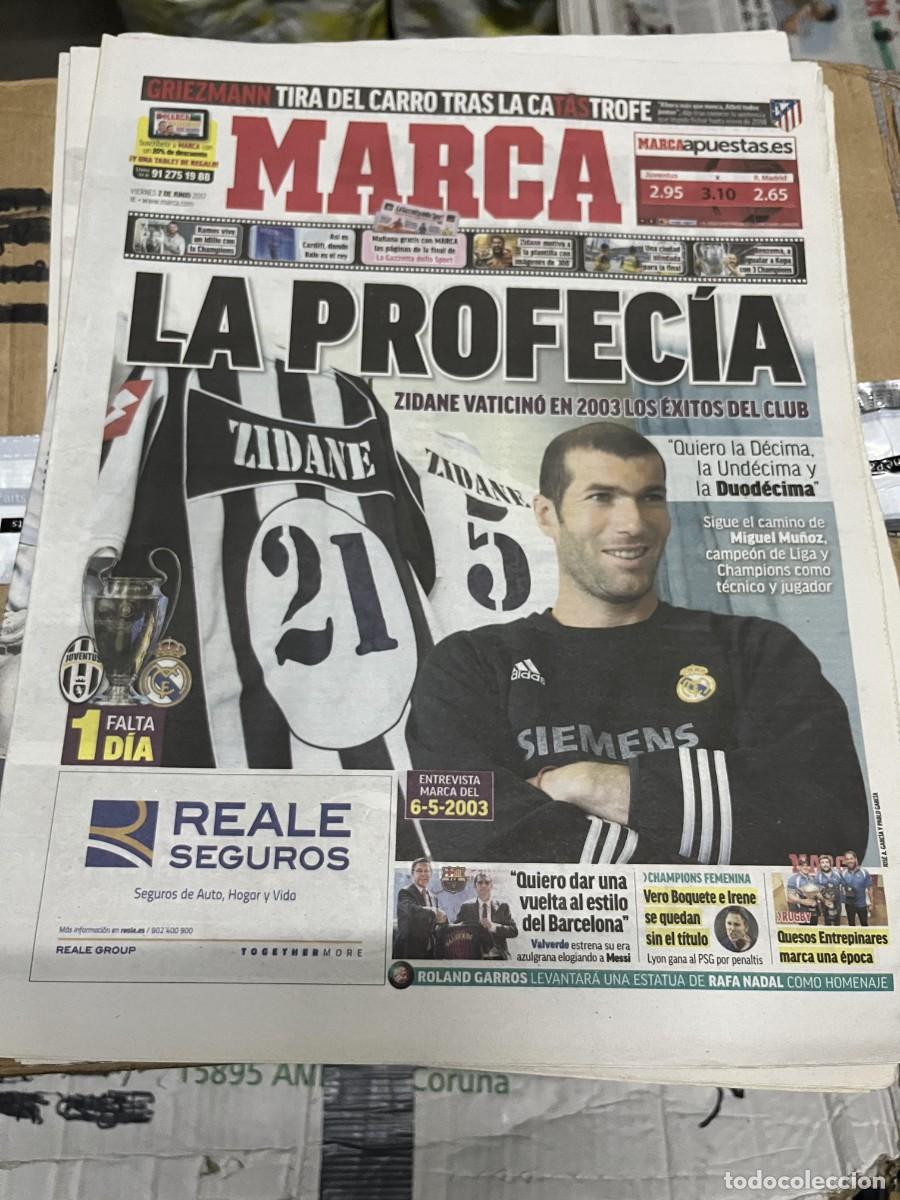 Coleccionismo deportivo: MARCA (2-6-2017) FINAL CHAMPIONS JUVENTUS REAL MADRID ZINEDINE ZIDANE