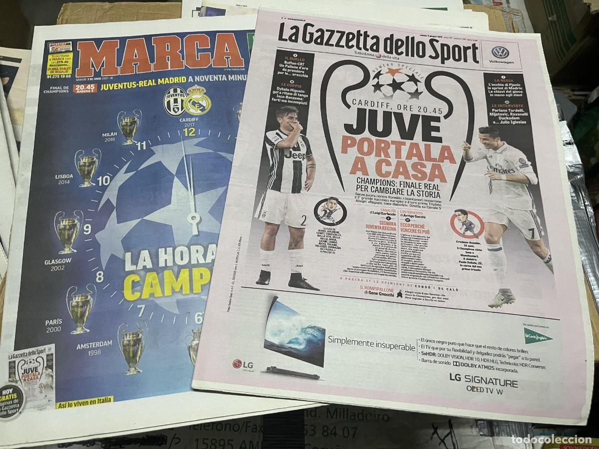 Coleccionismo deportivo: MARCA LA GAZZETTA DELLO SPORT (3-6-2017) HOY FINAL CHAMPIONS JUVENTUS REAL MADRID