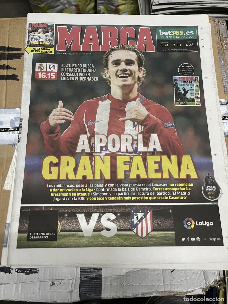 Coleccionismo deportivo: MARCA (8-4-2017) GARETH BALE HOY REAL MADRID ATLETICO GRIEZMANN GOLF LUIS ENRIQUE