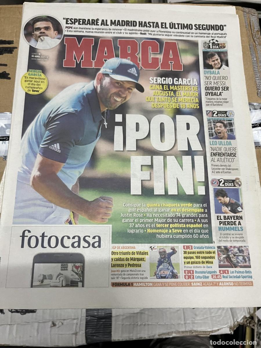Coleccionismo deportivo: MARCA (10-4-2017) GOLF SERGIO GARCIA CAMPEON MASTERS AUGUSTA DYBALA LEO ULLOA