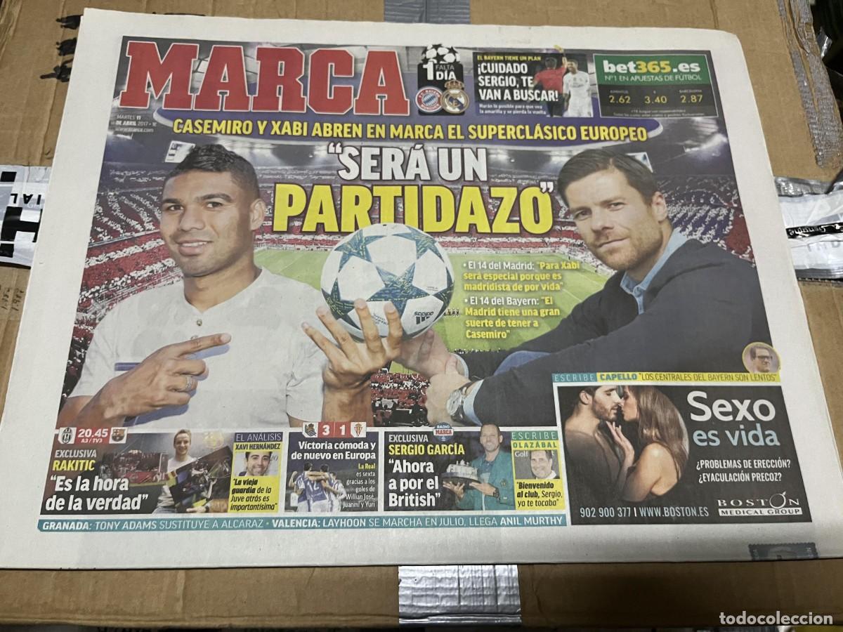 Coleccionismo deportivo: MARCA (11-4-2017) CASEMIRO XABI ALONSO HOY JUVENTUS BARCELONA REAL MADRID LEVERKUSEN