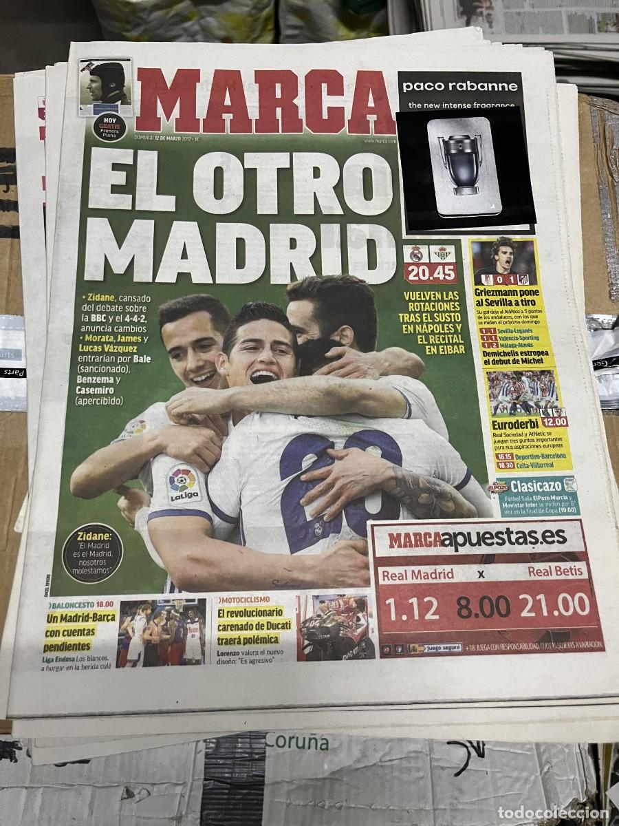 Coleccionismo deportivo: MARCA (12-3-2017) JORNADA LIGA REAL MADRID BETIS GRANADA 0-1 ATLETICO REAL SOCIEDAD ATHLETIC