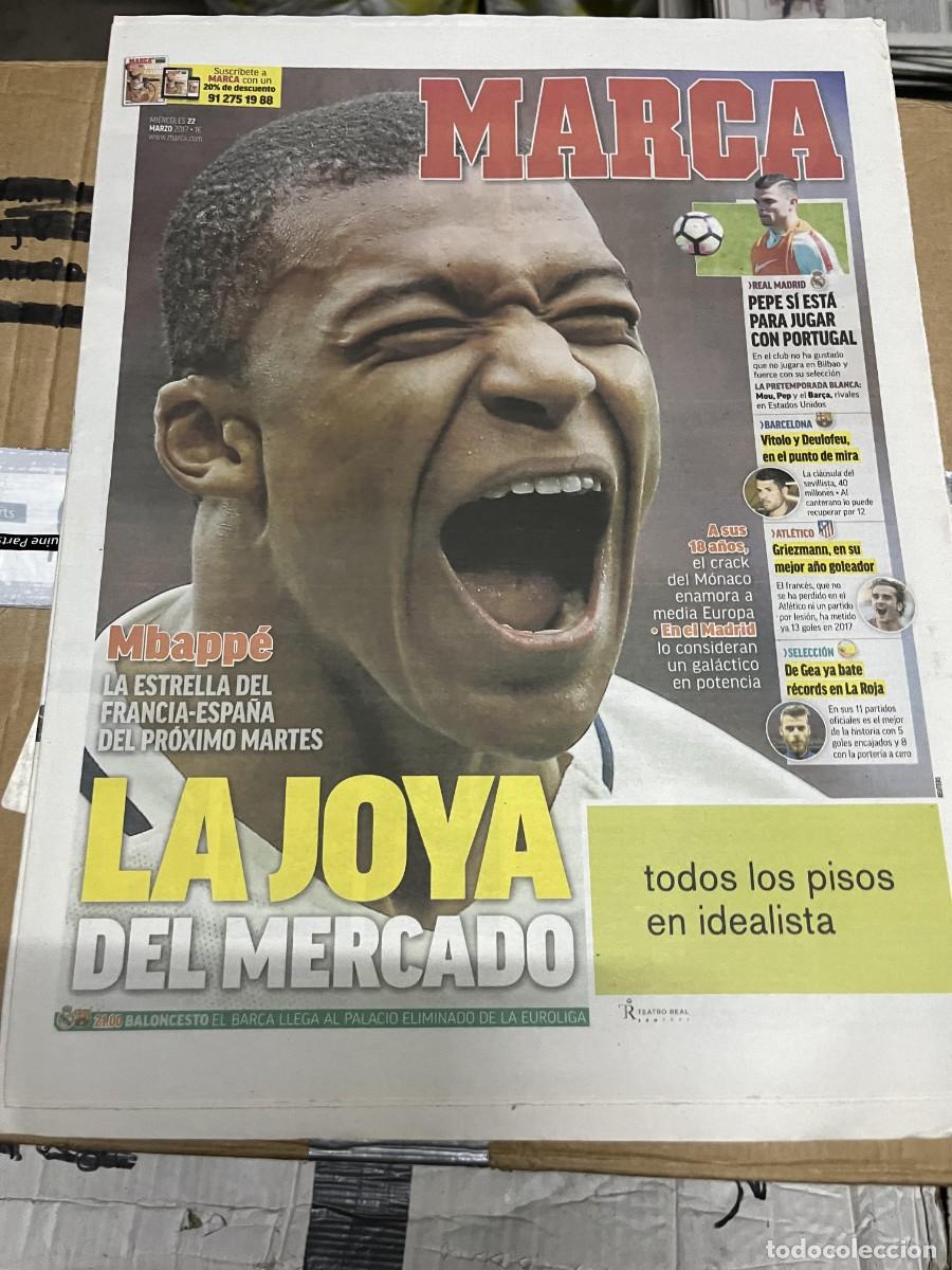 Coleccionismo deportivo: MARCA (22-3-2017) MBAPPE PEPE REAL MADRID VITOLO DEULOFEU