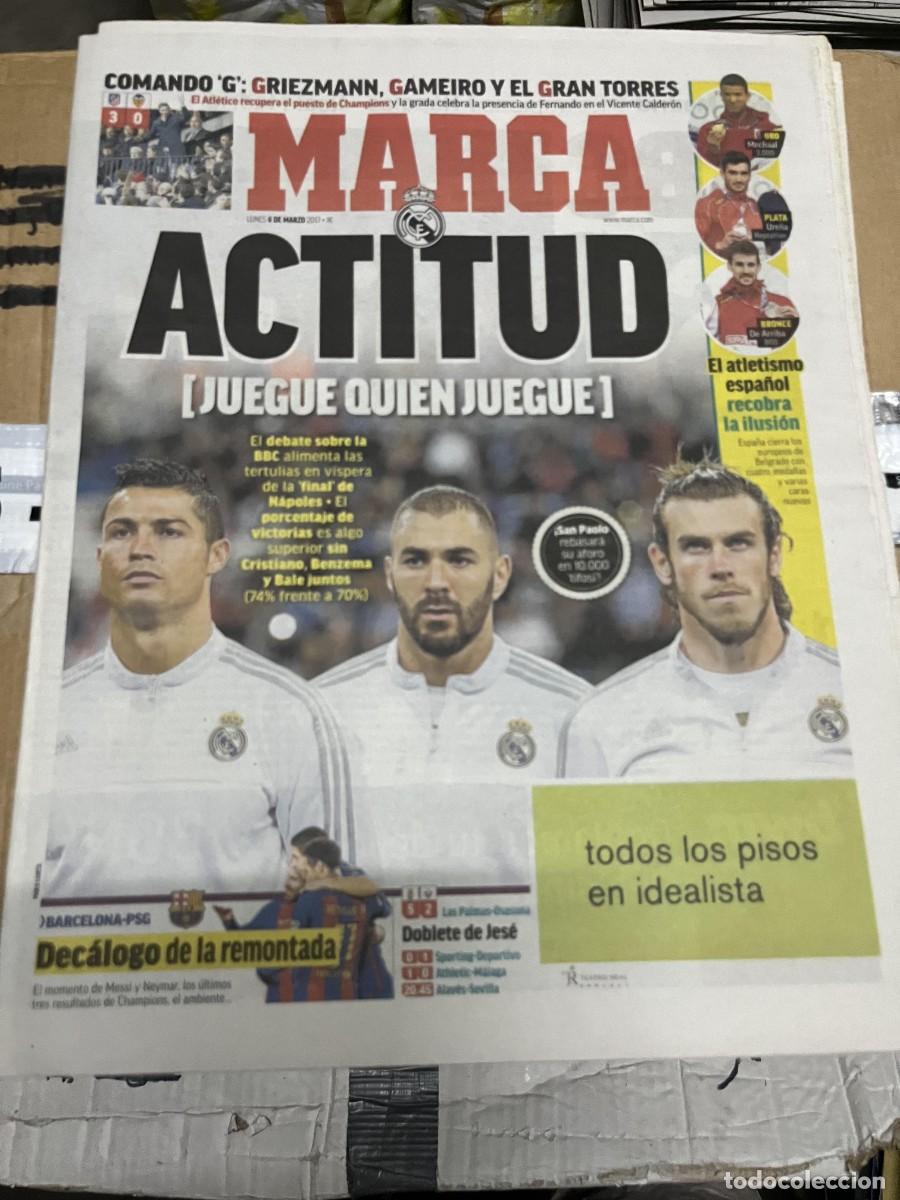 Coleccionismo deportivo: MARCA (6-3-2017) REAL MADRID CRISTIANO RONALDO BENZEMA BALE BBC ATLETICO MADRID 3-0 VALENCIA