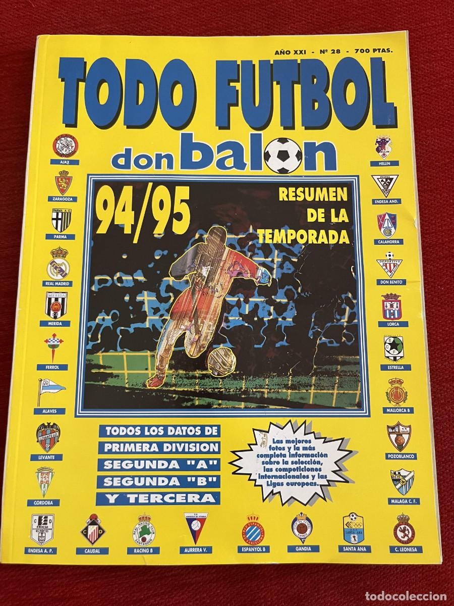 Coleccionismo deportivo: REVISTA DON BALON # 28 TODO FUTBOL RESUMEN DE LA TEMPORADA 94 95 1994 1995 GUIA EXTRA