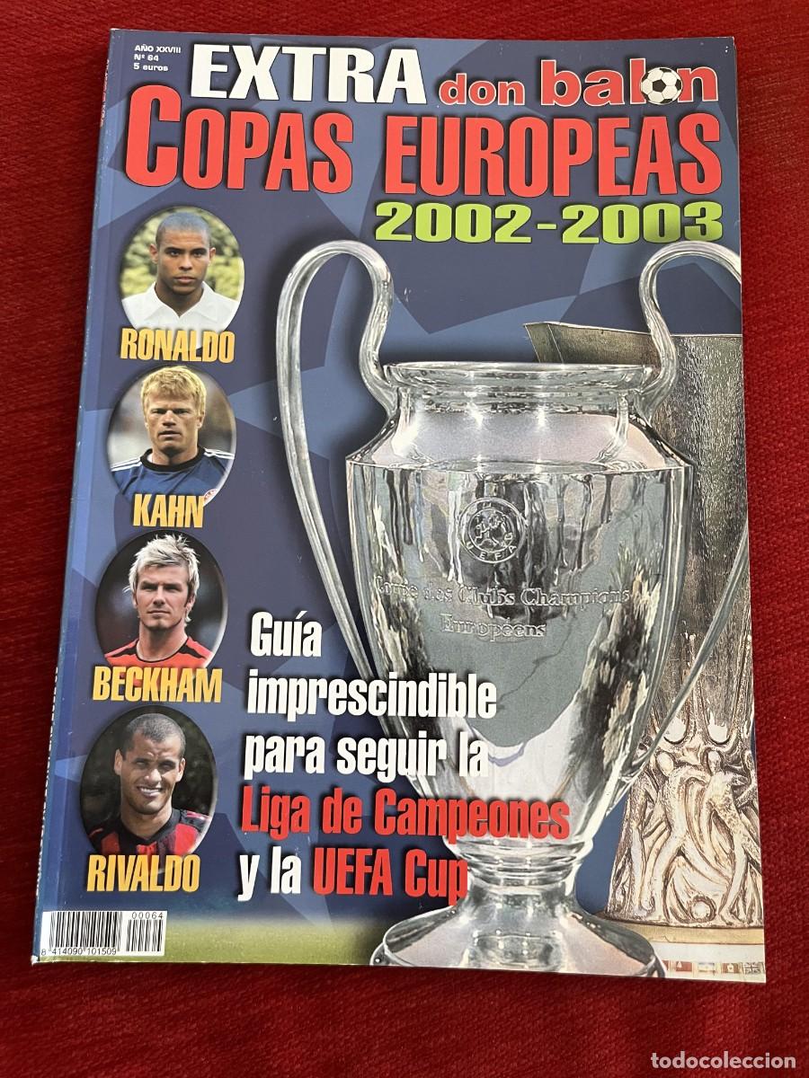 Coleccionismo deportivo: REVISTA DON BALON DB # 64 GUIA EXTRA COPAS EUROPEAS 02 03 2002 2003 LIGA DE CAMPEONES UEFA CUP