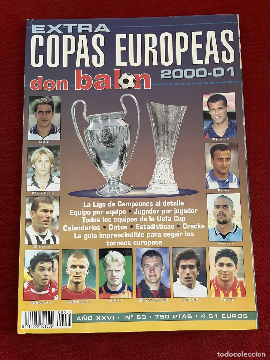 Coleccionismo deportivo: REVISTA DON BALON DB # 53 GUIA EXTRA COPAS EUROPEAS 00 01 2000 2001 LIGA DE CAMPEONES UEFA CUP