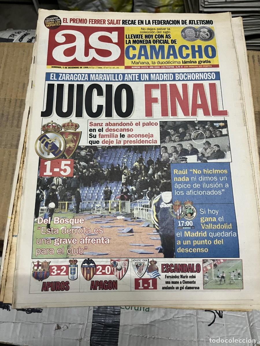 Collezionismo sportivo: AS (5-12-1999) FERRER SALAT REAL MADRID 1-5 ZARAGOZA BARCELONA 3-2 OVIEDO VALENCIA 2-0 SEVILLA