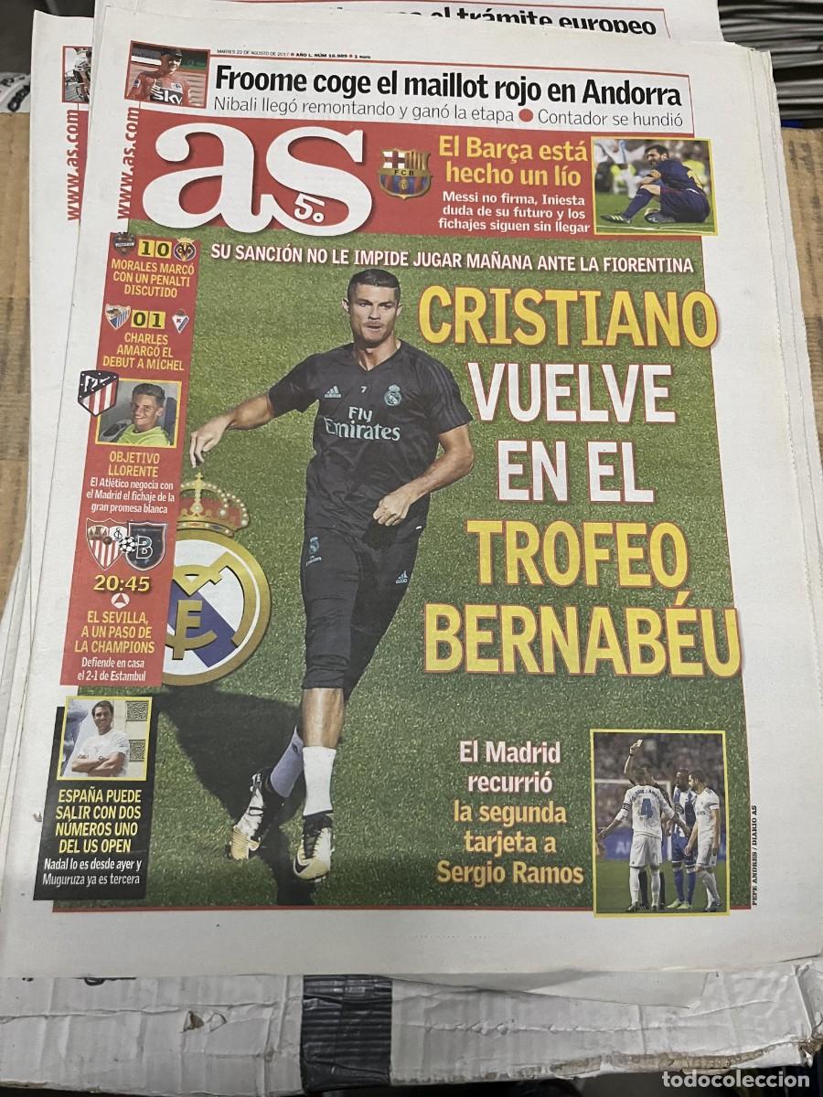 Coleccionismo deportivo: AS (22-8-2017) TROFEO BERNABEU CRISTIANO RONALDO FROOME SEVILLA ISTANBUL FICHAJE LLORENTE ATLETICO