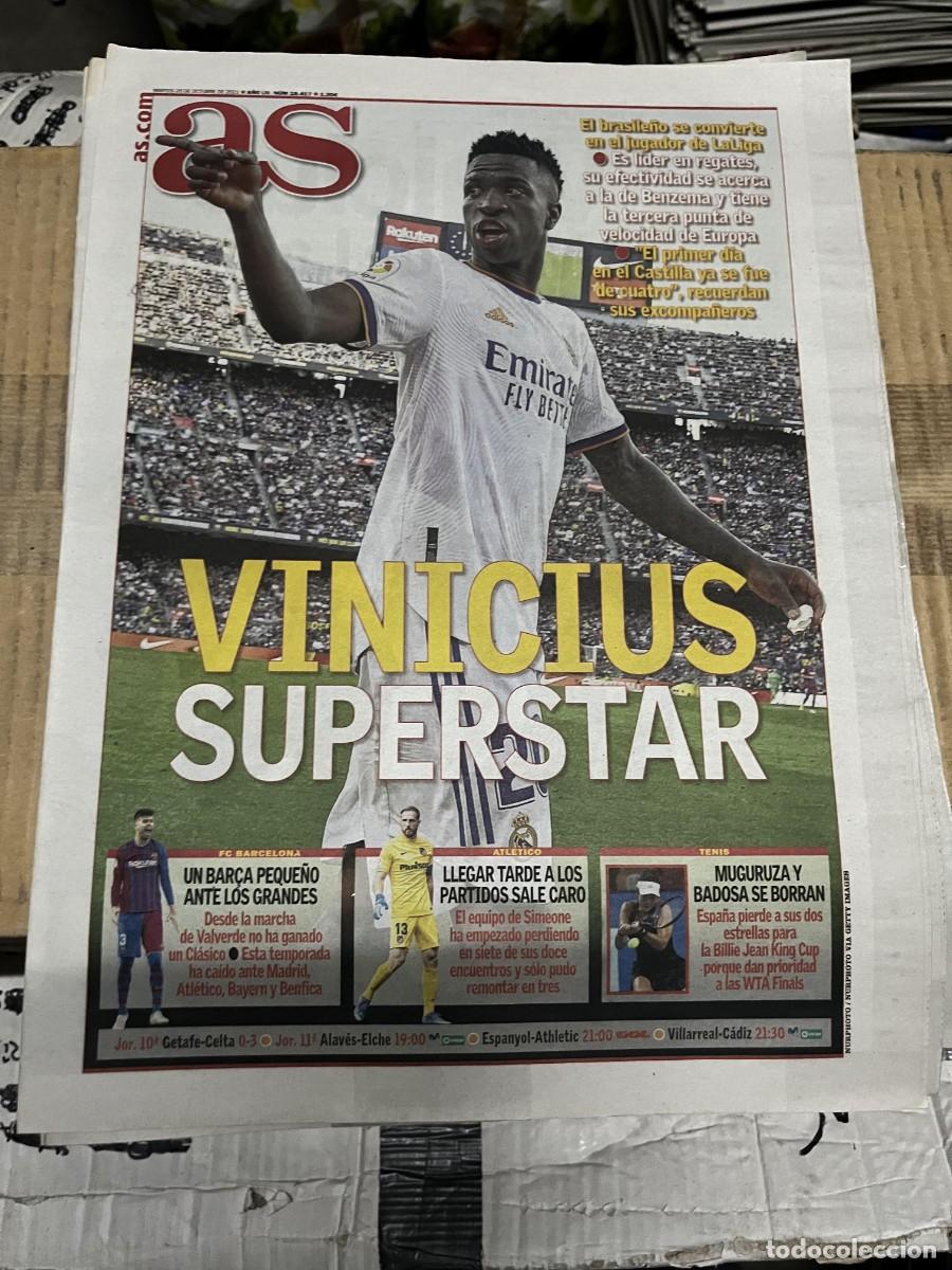 Coleccionismo deportivo: AS (26-10-2021) EL CLASICO BARCELONA 1-2 REAL MADRID VINICIUS SUPERSTARS