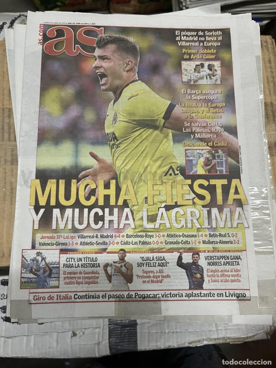 Coleccionismo deportivo: AS (20-3-2024) SORLOTH VILLARREAL ARDA GULER CAMPEON PREMIER LEAGUE MANCHESTER CITY VERSTAPPEN