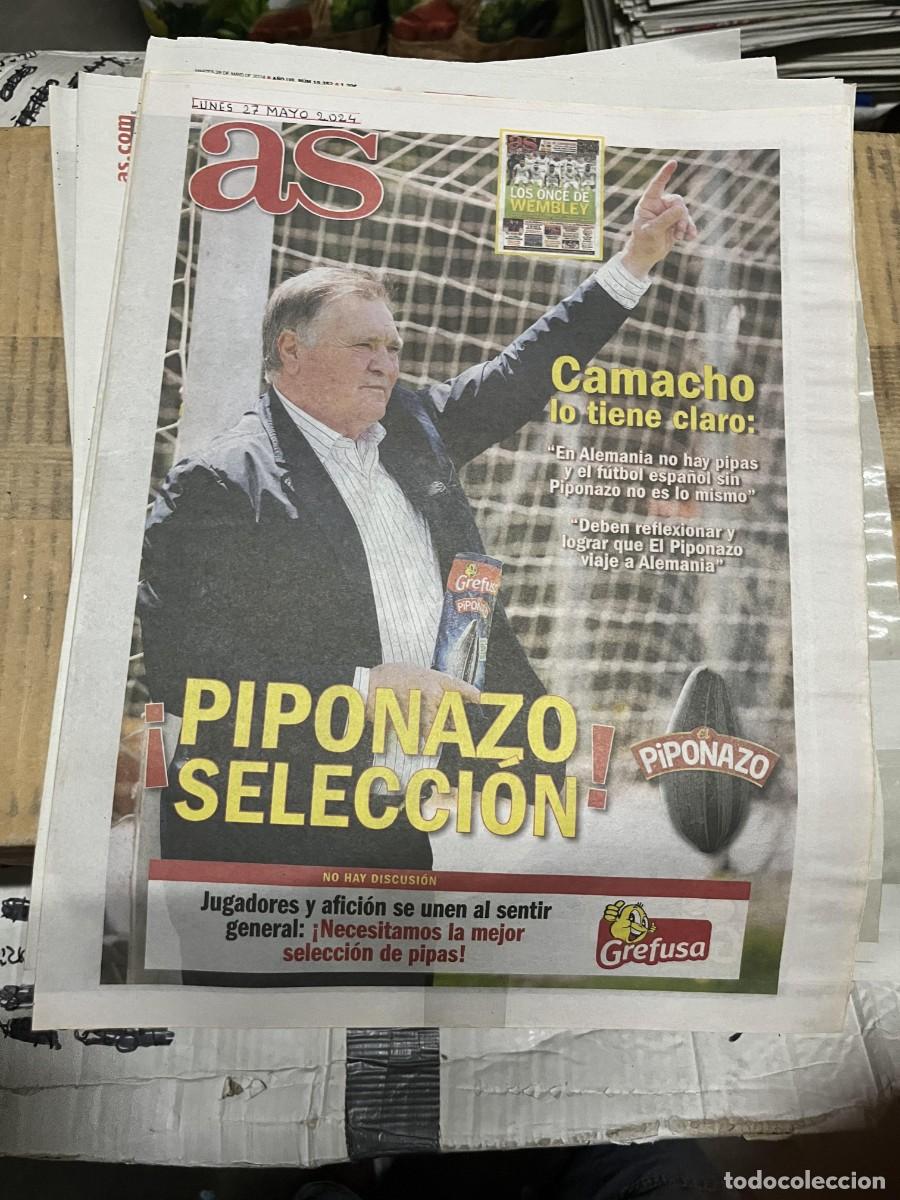 Coleccionismo deportivo: AS (27-5-2024) CAMACHO SELECCION ESPA&Ntilde;OLA ESPA&Ntilde;A PIPAS PIPONAZO