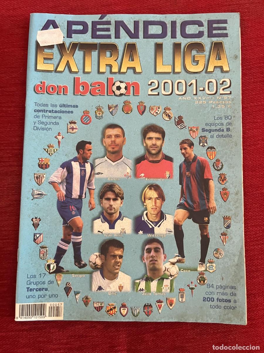 Coleccionismo deportivo: REVISTA DON BALON APENDICE GUIA EXTRA LIGA 01 02 2001 2002 TODOS LOS EQUIPOS Y JUGADORES