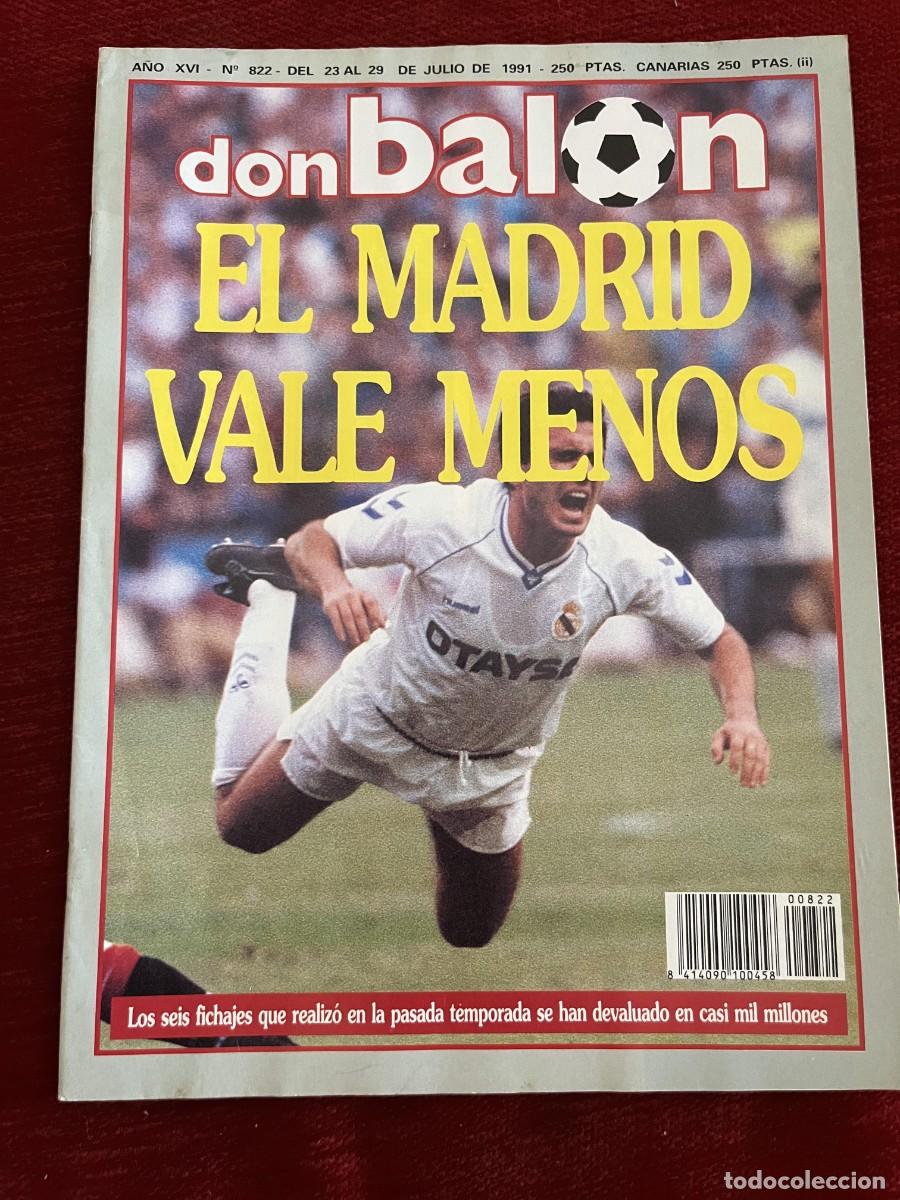 Coleccionismo deportivo: REVISTA DON BALON # 822 (23-29-7-1991) MICHEL JORDAN AIR MAGIC HUGO SANCHEZ BUTRAGUE&Ntilde;O POSTER ABEL