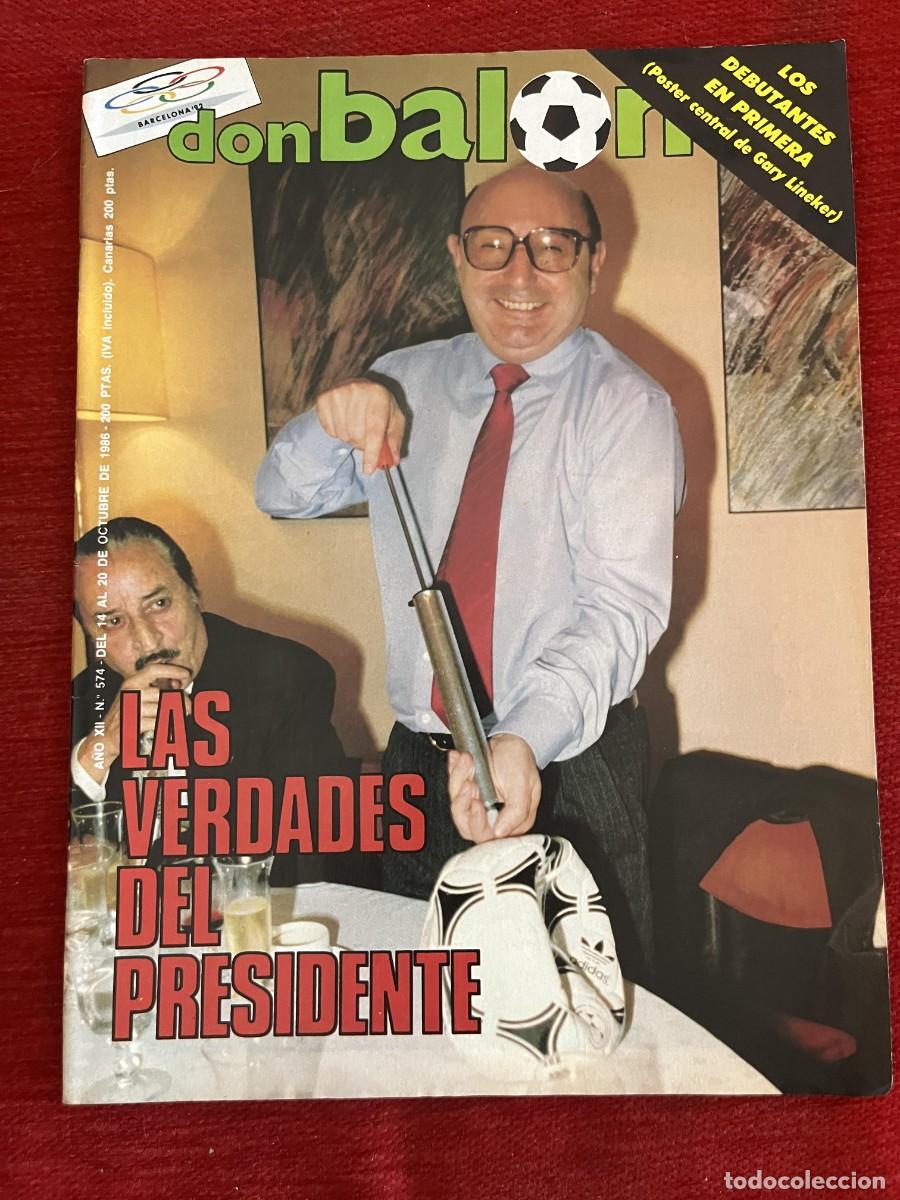 Coleccionismo deportivo: REVISTA DON BALON # 574 (20-10-1986) POSTER GARY LINEKER OLIMPIADAS BARCELONA 92