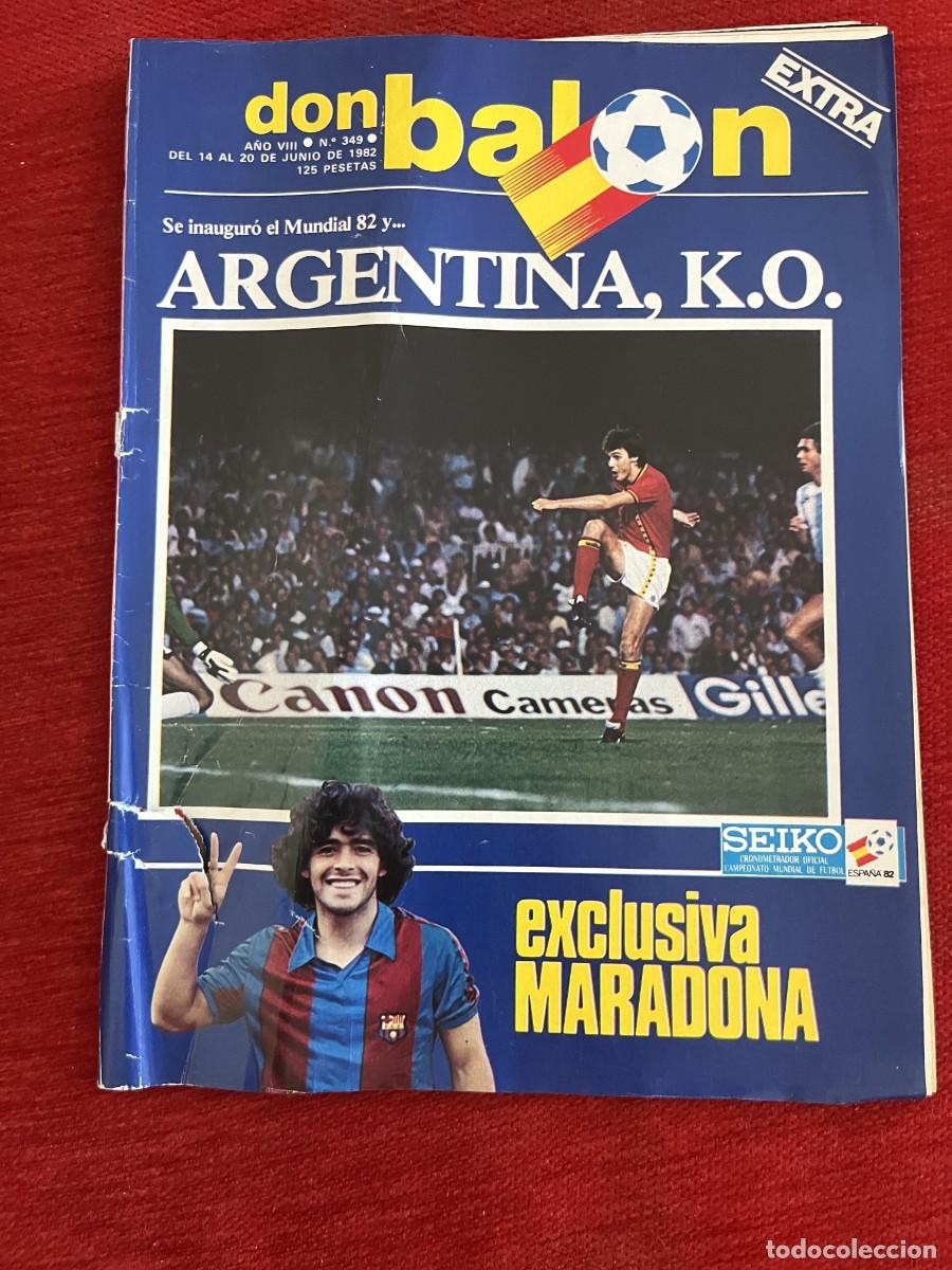 Coleccionismo deportivo: REVISTA EXTRA DON BALON # 349 (20-6-1982) MUNDIAL ESPA&Ntilde;A ARGENTINA POSTER MARADONA BARCELONA