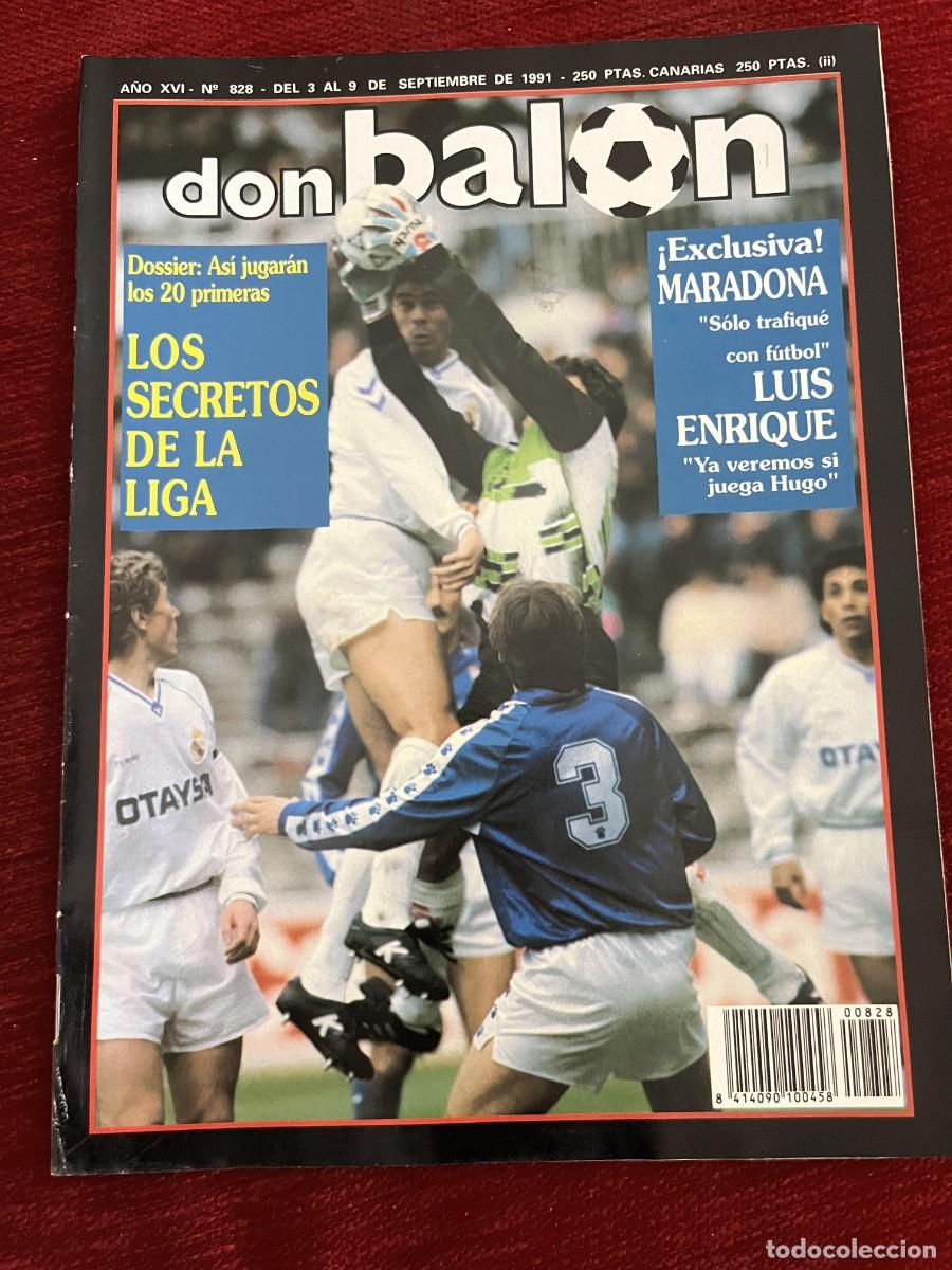 Coleccionismo deportivo: REVISTA DON BALON # 828 (9-9-1991) MARADONA LUIS ENRIQUE GOICOECHEA POSTER