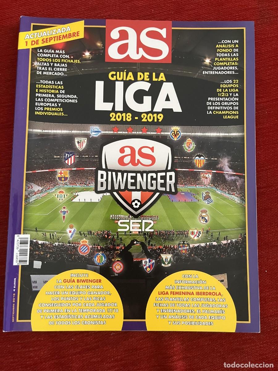 Coleccionismo deportivo: AS ESPECIAL EXTRA GUIA DE LA LIGA 18 19 2018 2019 MESSI RONALDO TODOS LOS JUGADORES Y EQUIPOS