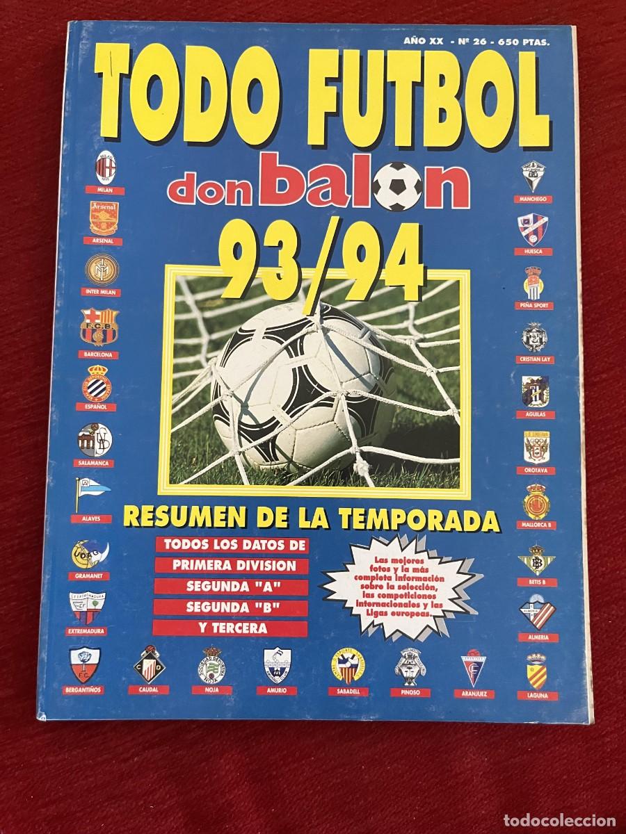 Coleccionismo deportivo: REVISTA TODO FUTBOL DON BALON # 26 GUIA EXTRA ESPECIAL LIGA TEMPORADA 93 94 1993 1994