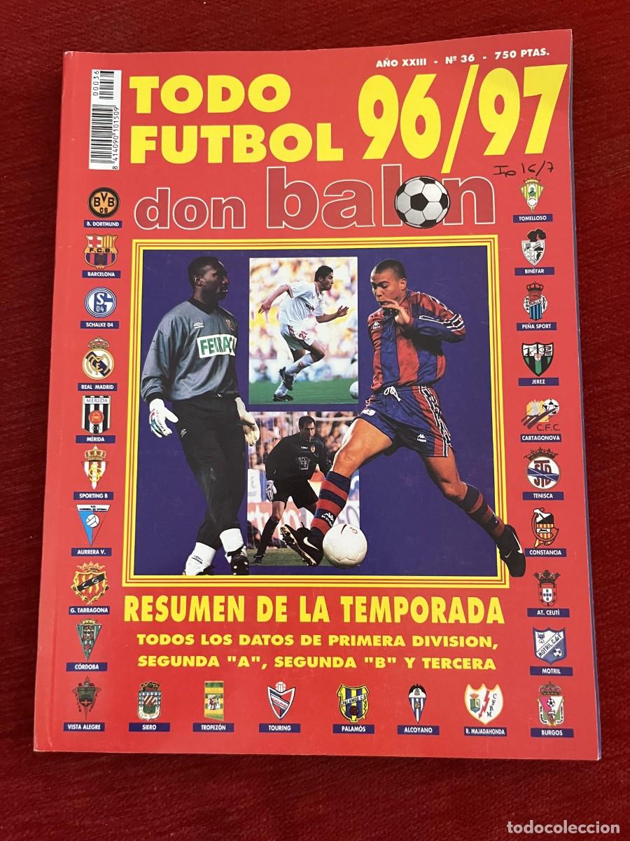 Coleccionismo deportivo: REVISTA TODO FUTBOL DON BALON # 36 GUIA EXTRA ESPECIAL LIGA TEMPORADA 96 97 1996 1997