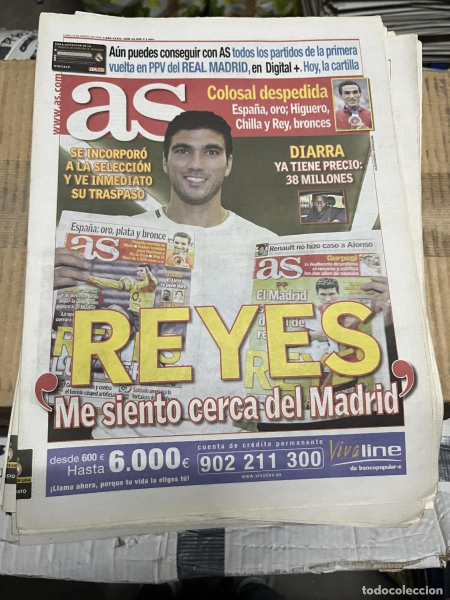 Coleccionismo deportivo: AS (14-8-2006) REYES REAL MADRID SEVILLA MEDALLA ORO HIGUERO BRONCE CHILLA Y REY DIARRA