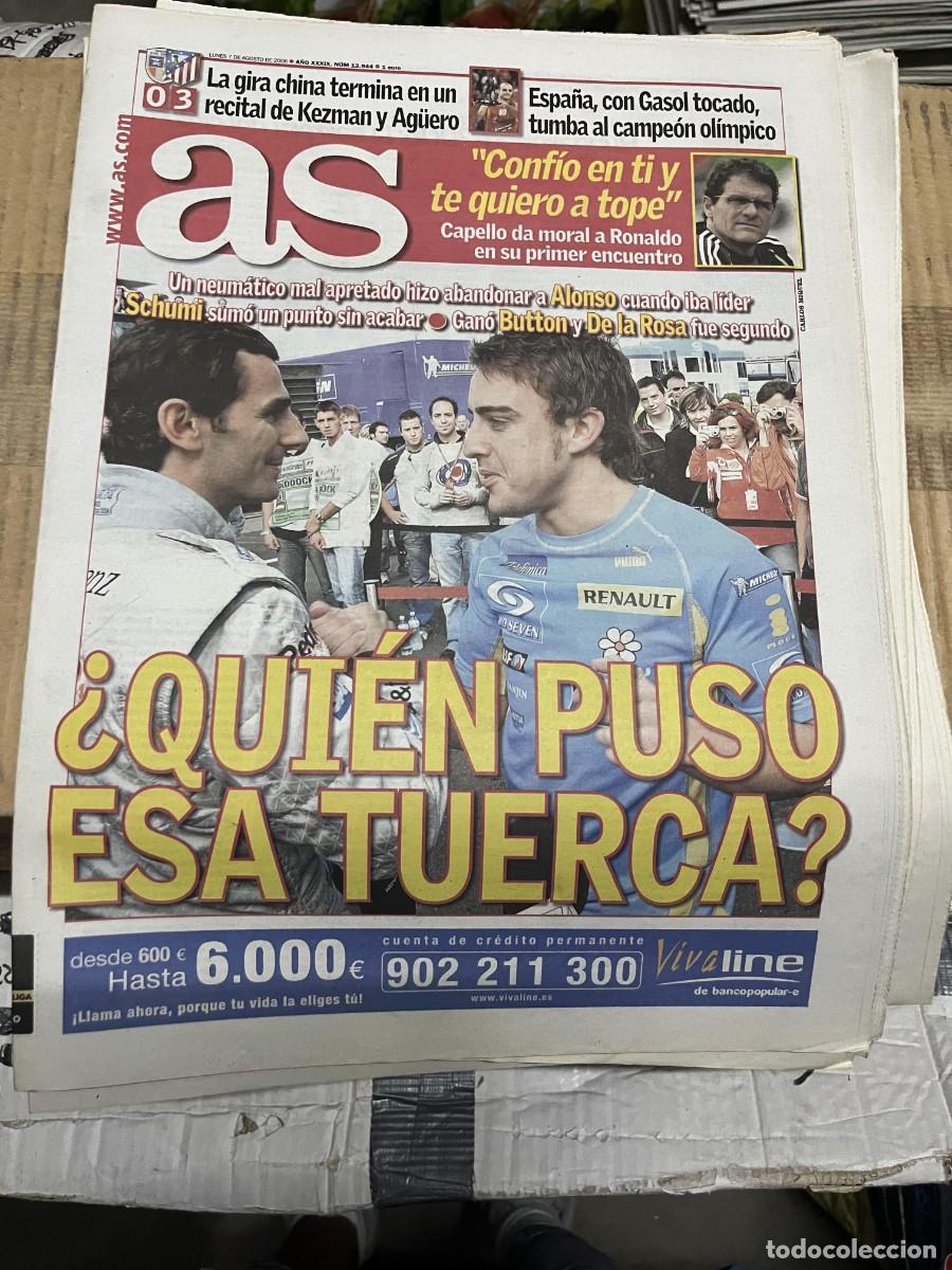 Coleccionismo deportivo: AS (7-8-2006) GIRA CHINA ATLETICO MADRID KEZMAN AGUERO PAU GASOL CAPELLO FERNANDO ALONSO DE LA ROSA