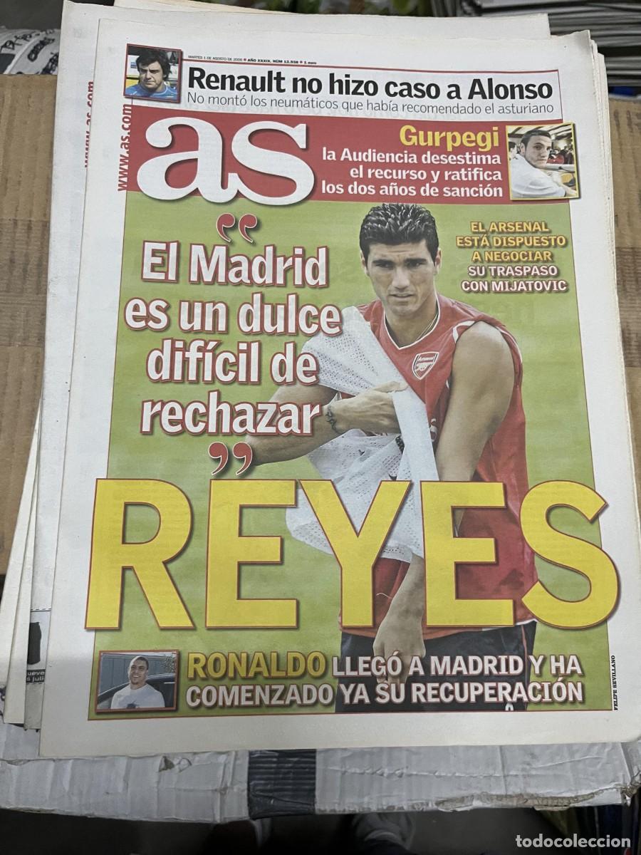 Coleccionismo deportivo: AS (1-8-2006) REYES RENAULT FERNANDO ALONSO GURPEGI RONALDO NAZARIO