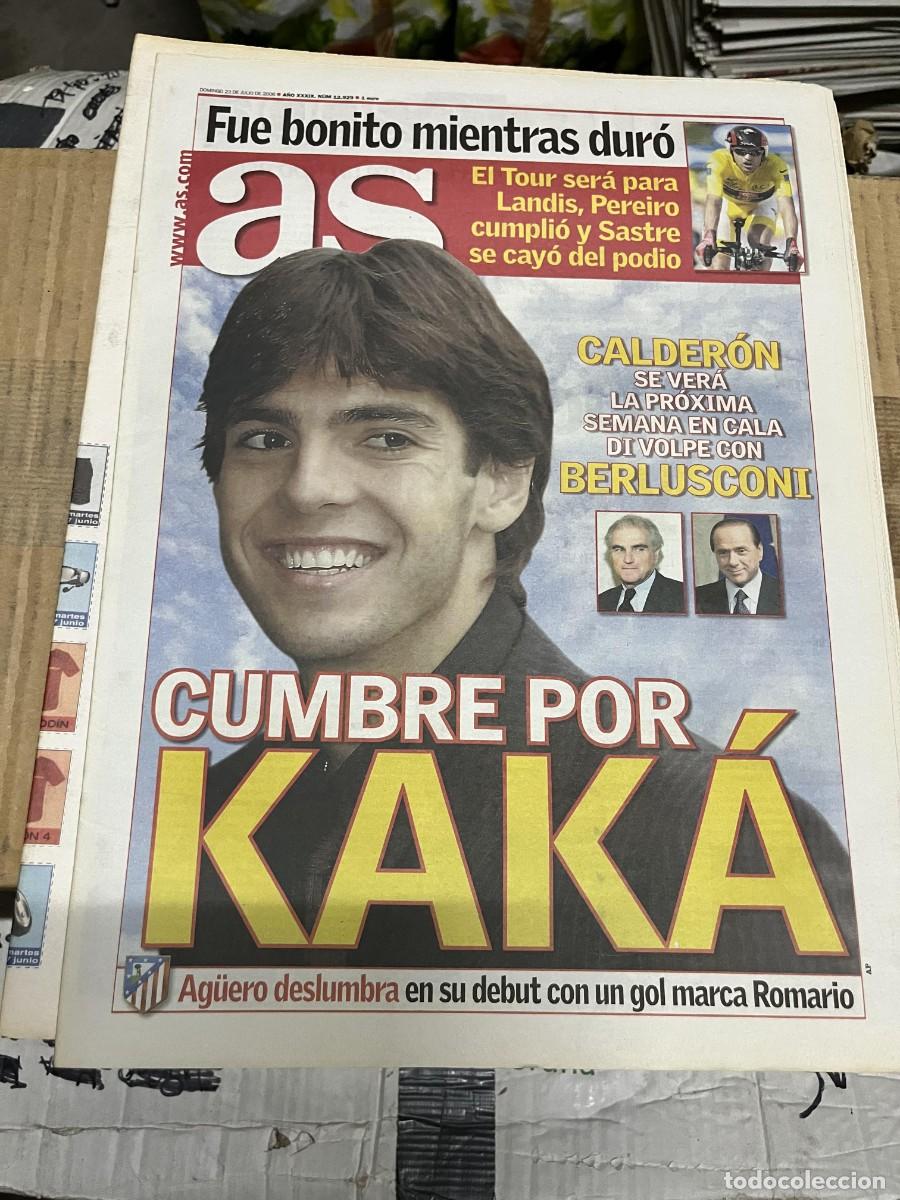 Colecionismo desportivo: AS (23-7-2006) LANDIS TOUR FRANCIA PEREIRO SASTRE KAKA BERLUSCONI CALDERON MILAN DEBUT AGUERO
