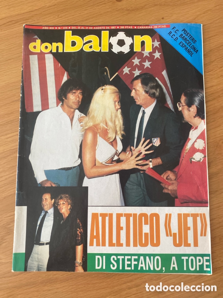 Coleccionismo deportivo: Don bal&oacute;n 619 - Poster Barcelona/Espanyol - Atl&eacute;tico - Di Stefano - Quini - Inglaterra - Solsona