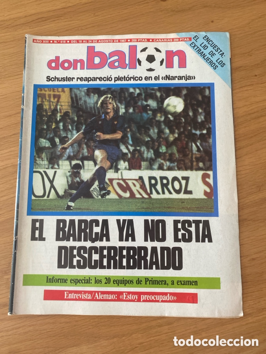Coleccionismo deportivo: Don bal&oacute;n 618 - Poster Real Madrid/Sociedad - informe liga - Maradona - Alemao - Espanyol