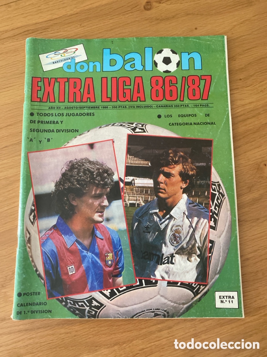 Coleccionismo deportivo: Extra f&uacute;tbol don bal&oacute;n n&uacute;mero 11 temporada 86-87 1986/1987 - Album revista