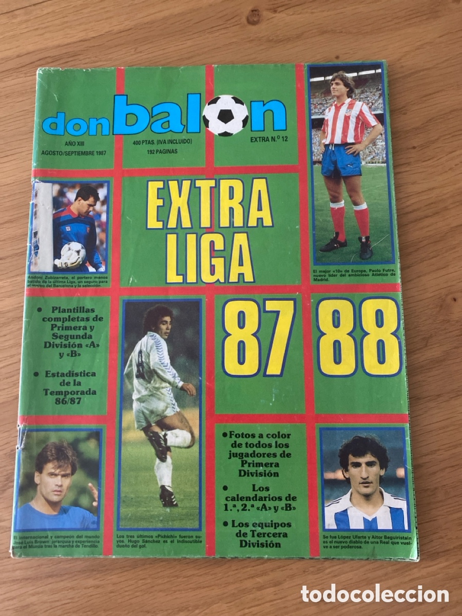 Coleccionismo deportivo: Extra liga f&uacute;tbol don bal&oacute;n n&uacute;mero 12 temporada 87-88 1987/1988 - Album revista