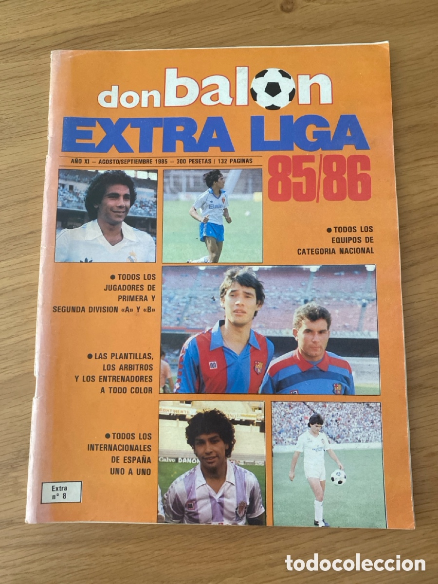 Coleccionismo deportivo: Extra liga f&uacute;tbol don bal&oacute;n n&uacute;mero 8 temporada 85/86 1985 - 1986 - Album revista